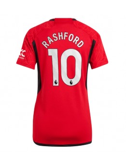 Billige Manchester United Marcus Rashford #10 Hjemmedrakt Dame 2023-24 Kortermet